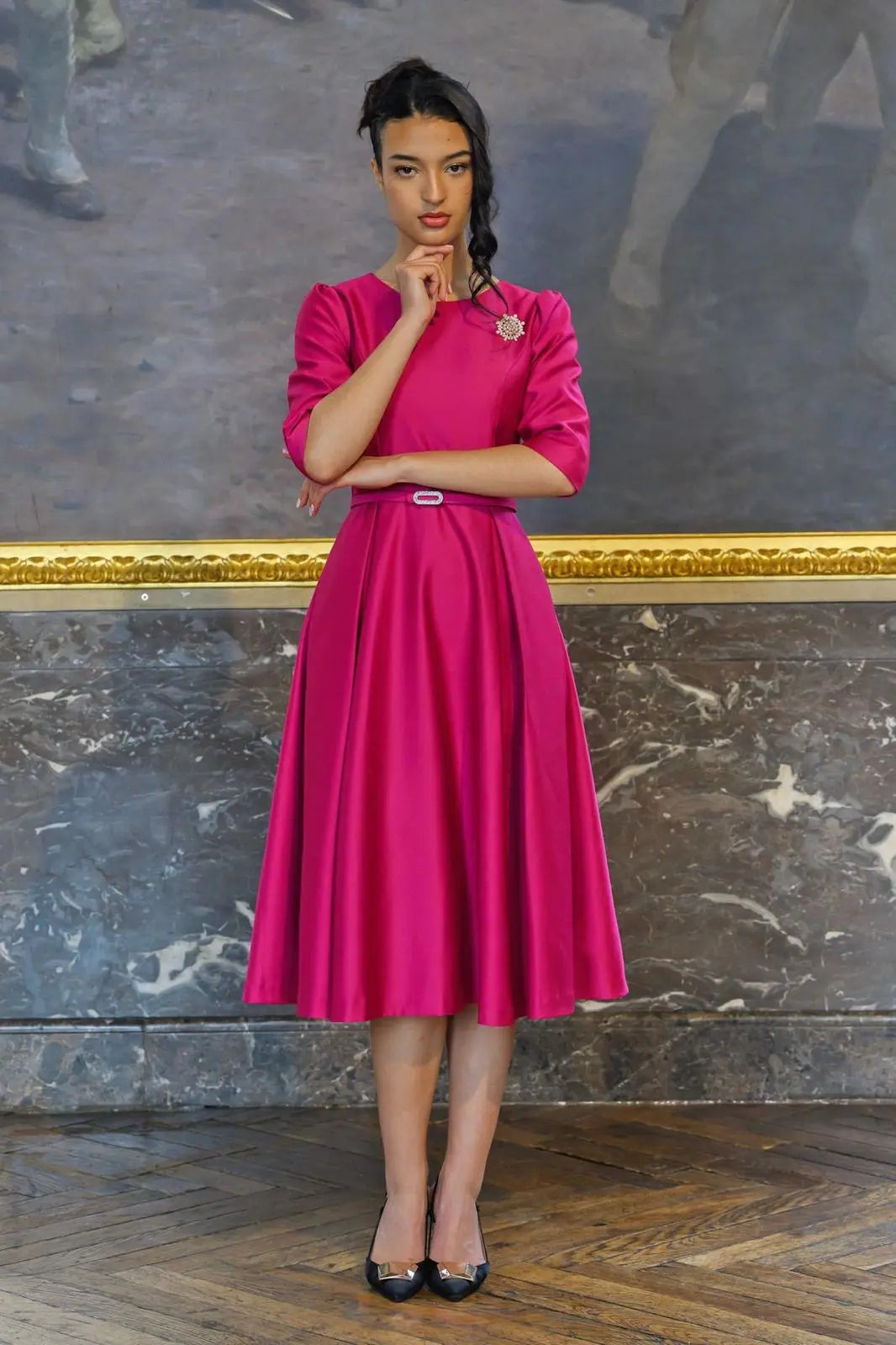 Robe à cocktail mi-longue Francine