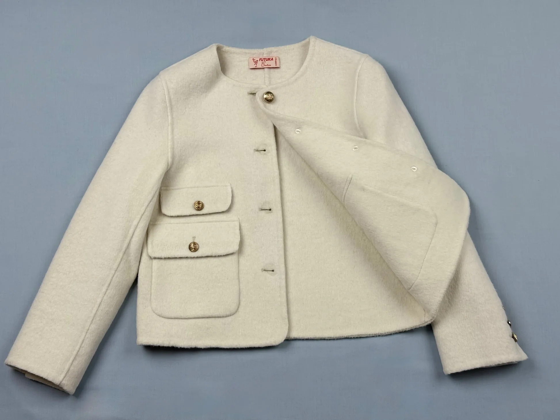 Veste droite en laine-Charlotte – Image 3