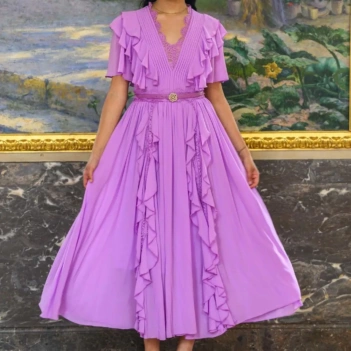 Longue robe de cérémonie-Rosette