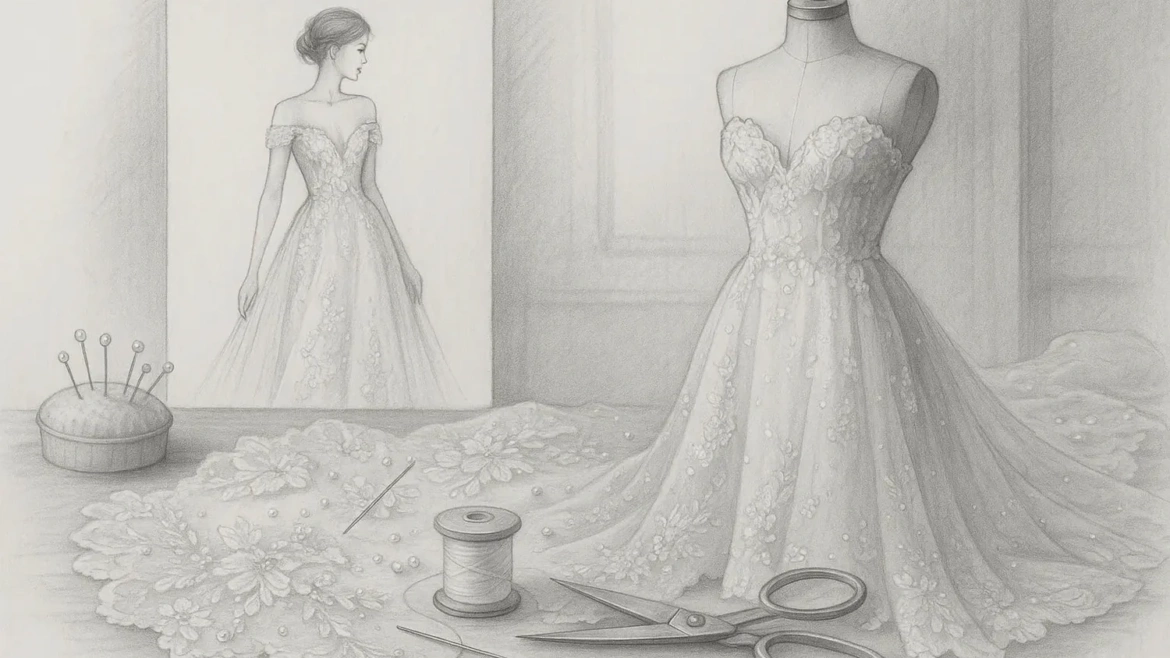 Processus d’une création sur-mesure by FUTURA COUTURE -Haute Couture