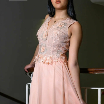 Robe à cocktail longue Sabrina