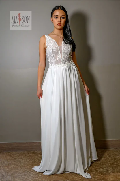 Robe de mariée longue Flore – Image 2