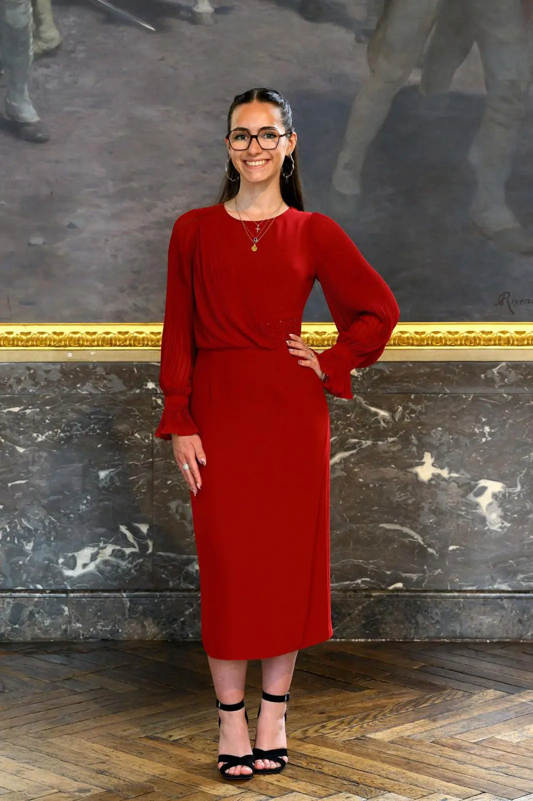 Robe midi à manches longues-Sophie – Image 11