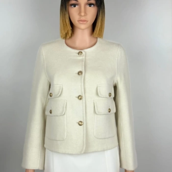 Veste droite en laine-Charlotte